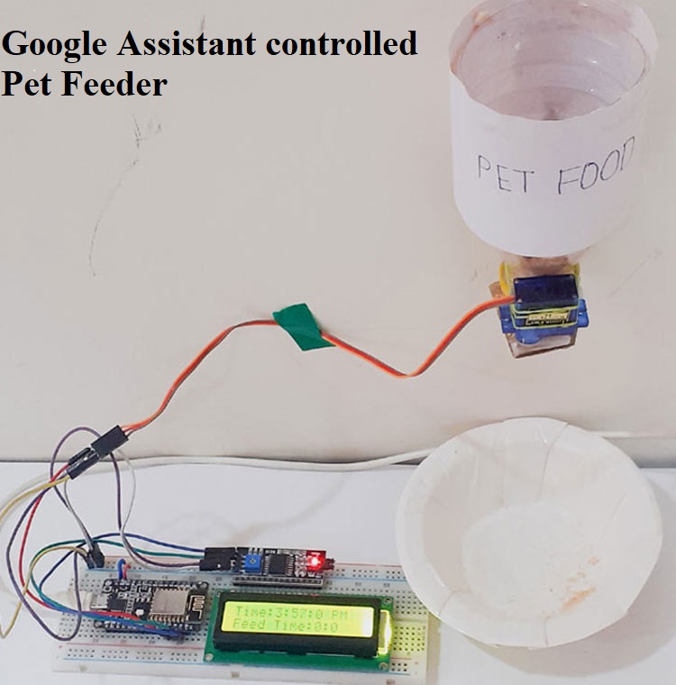 Google Assistant controlled IoT Pet Feeder