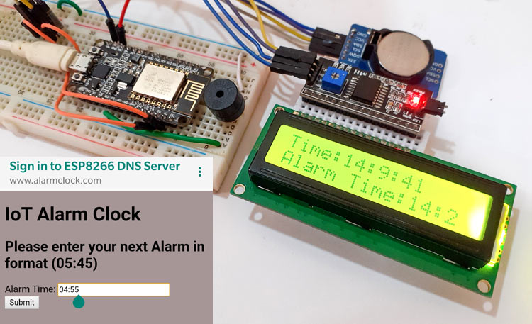 IoT Alarm Clock Using NodeMCU based Captive Portal