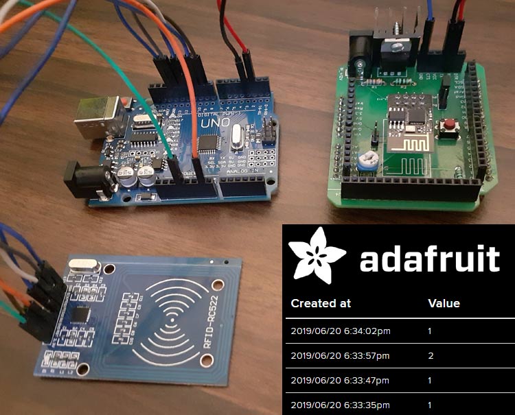 RFID Based Attendance System using Arduino and Adafruit IO