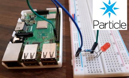 Controlling LED using Particle IO Cloud Console and Raspberry Pi
