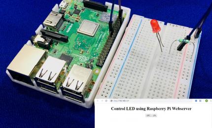 Controlling an LED with Raspberry Pi Webserver using Apache