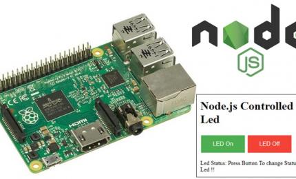 IoT Controlled Led using Node.js Web server and Raspberry Pi