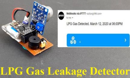 LPG Gas Leakage Detector using ESP8266 and Arduino